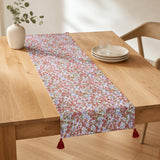 Floral Cotton Table Runner- Multicolor, 120 x 30 cm