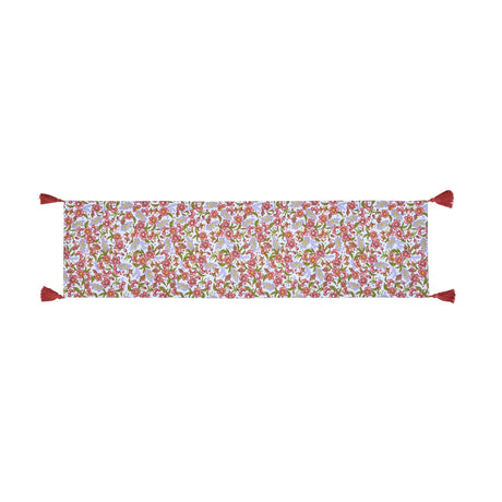 Floral Cotton Table Runner- Multicolor, 120 x 30 cm