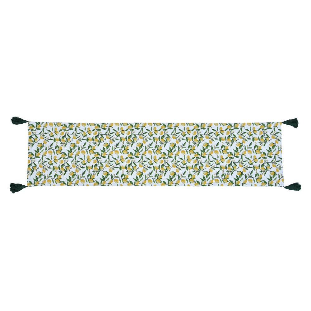 Lemon Lush Cotton Table Runner- Multicolor, 120 x 30 cm