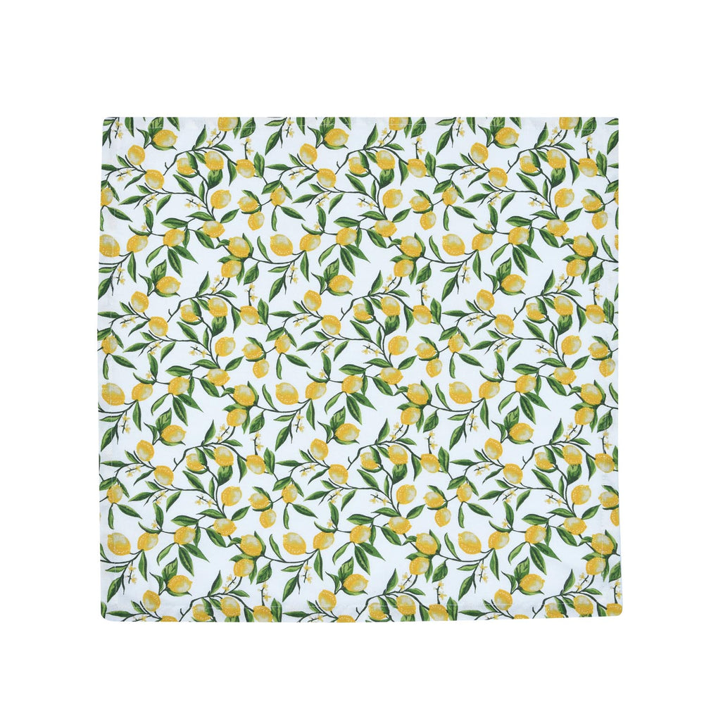 Lemon Lush Cotton Napkin Set of 4- Multicolor