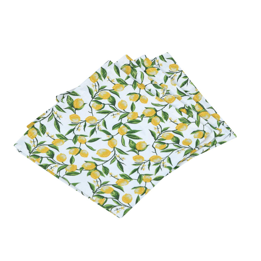 Lemon Lush Cotton Napkin Set of 4- Multicolor