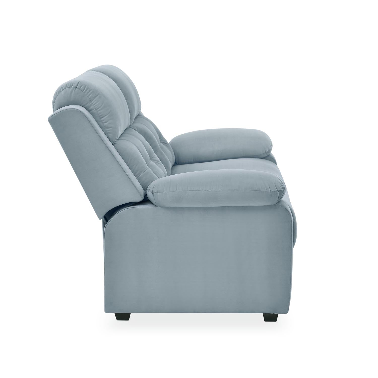 Derik 2 Seater Fabric Sofa- Metallic Grey