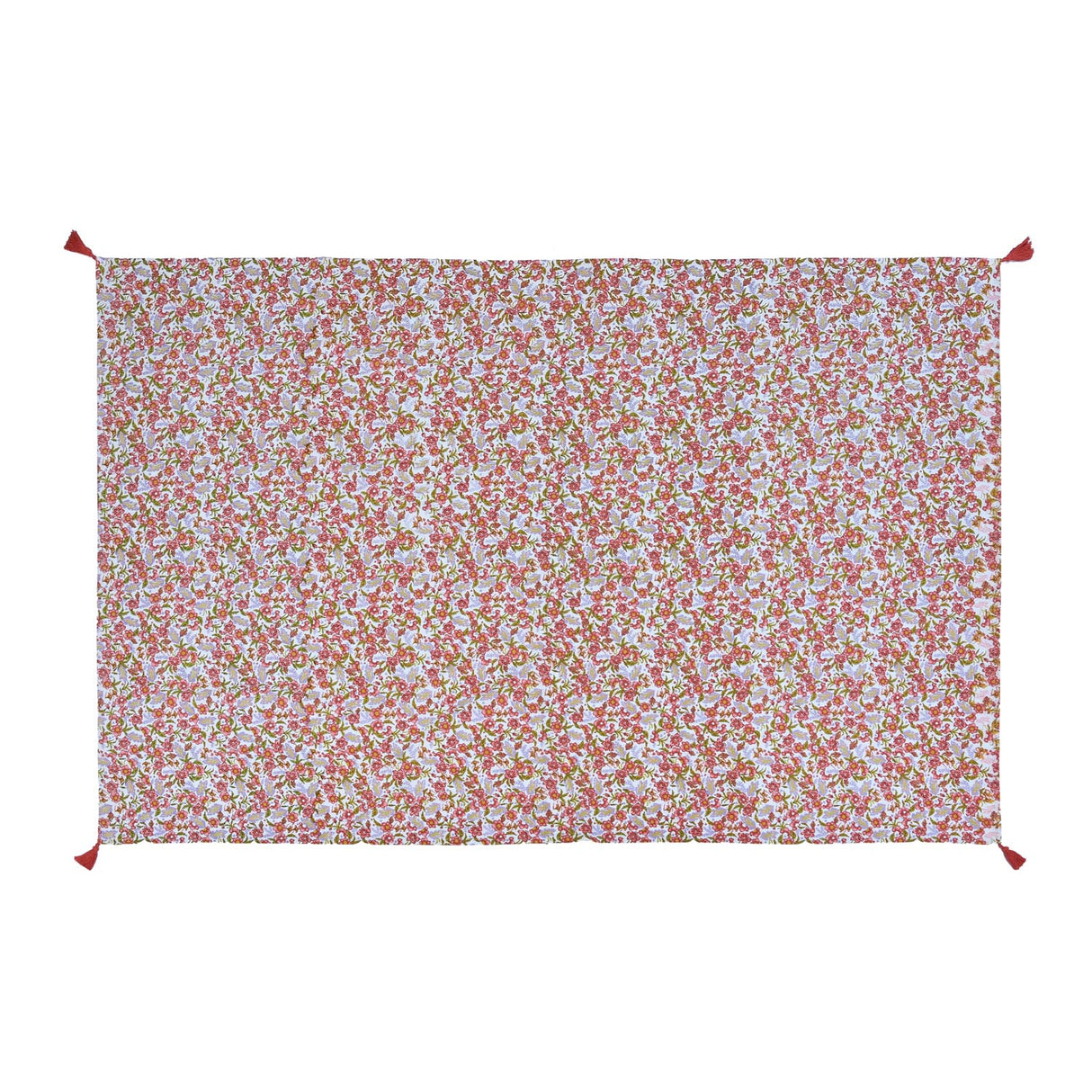 Floral Cotton 4 Seater Table Cover- Multicolor