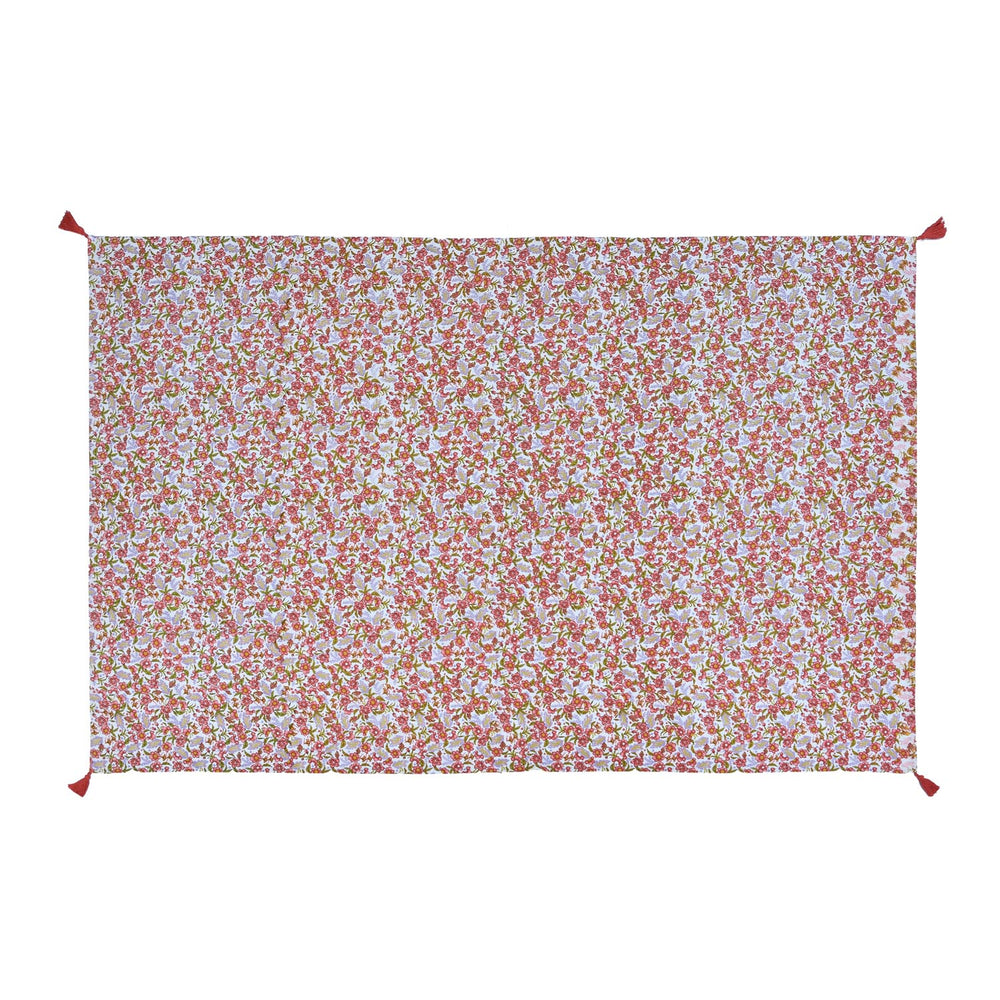 Floral Cotton 4 Seater Table Cover- Multicolor