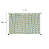 Lemon Lush Cotton 4 Seater Table Cover- Multicolor
