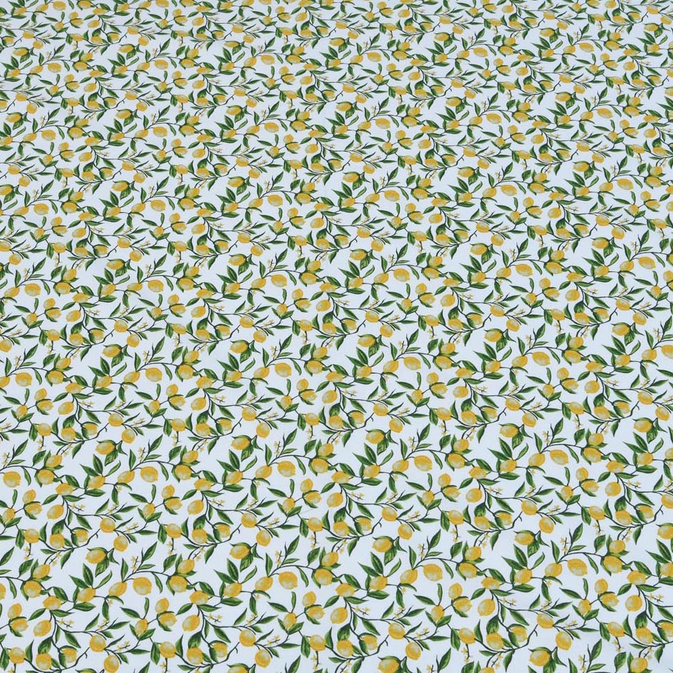 Lemon Lush Cotton 4 Seater Table Cover- Multicolor