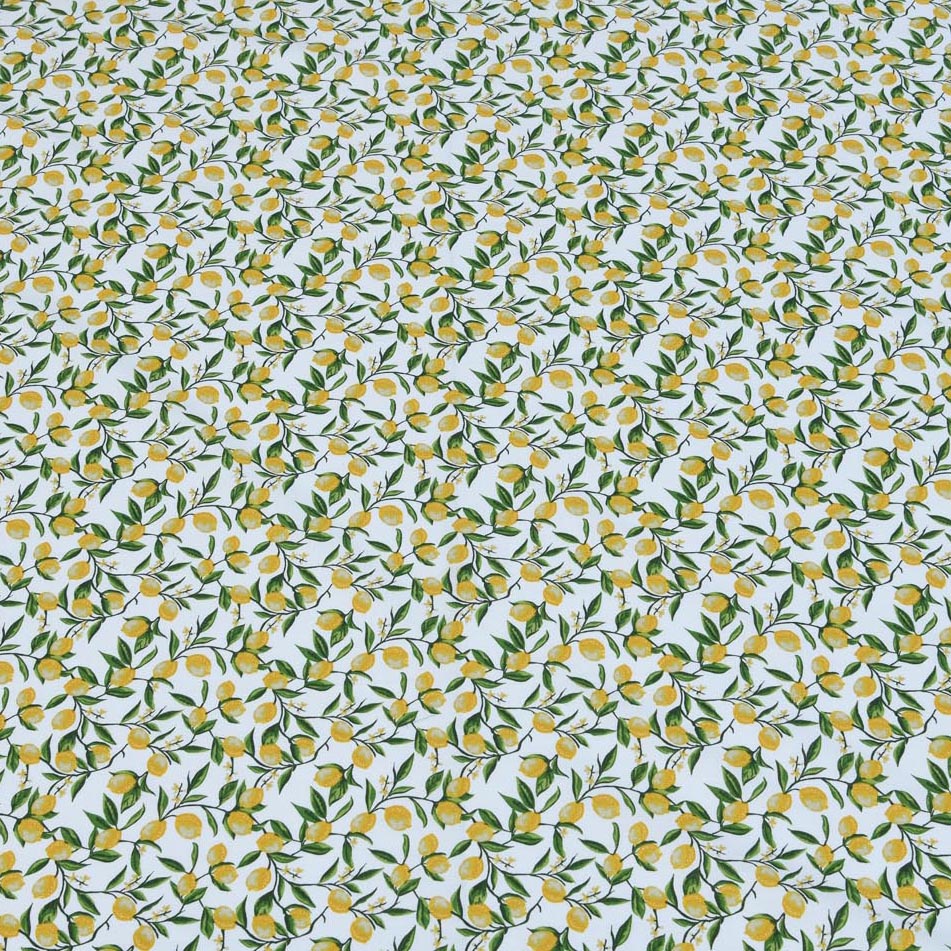 Lemon Lush Cotton 6 Seater Table Cover- Multicolor