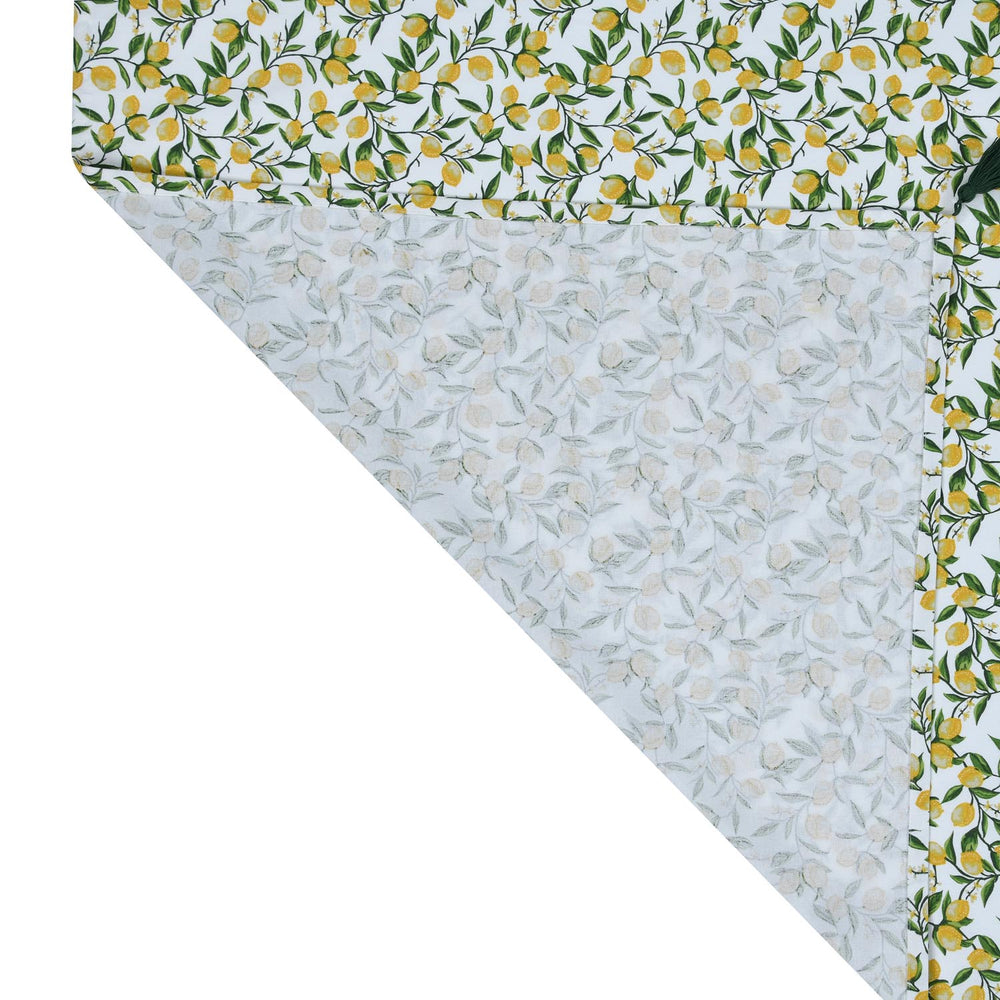 Lemon Lush Cotton 4 Seater Table Cover- Multicolor