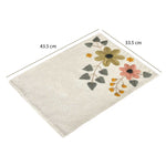 Floral Embroidery Table Placemat- Beige & Green