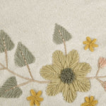 Floral Embroidery Table Placemat- Beige & Green