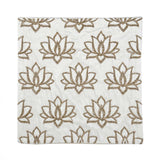Multi Lotus Pattern Fabric Cushion Cover- Off-white