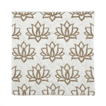 Multi Lotus Pattern Fabric Cushion Cover- Off-white