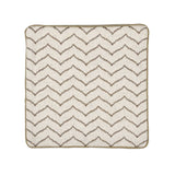 Zigzag Pattern Cushion Cover- Beige and Gold