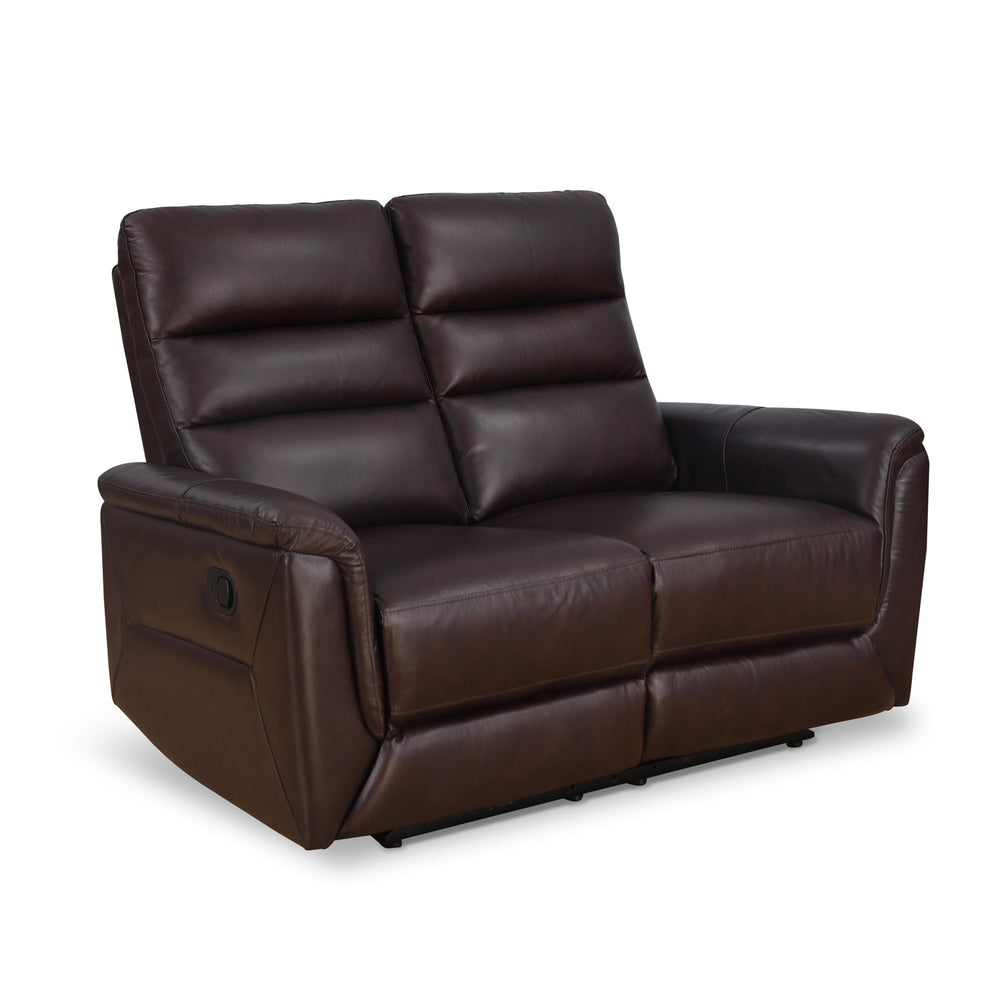Brandon 2 Seater Manual Recliner (Dark Brown)