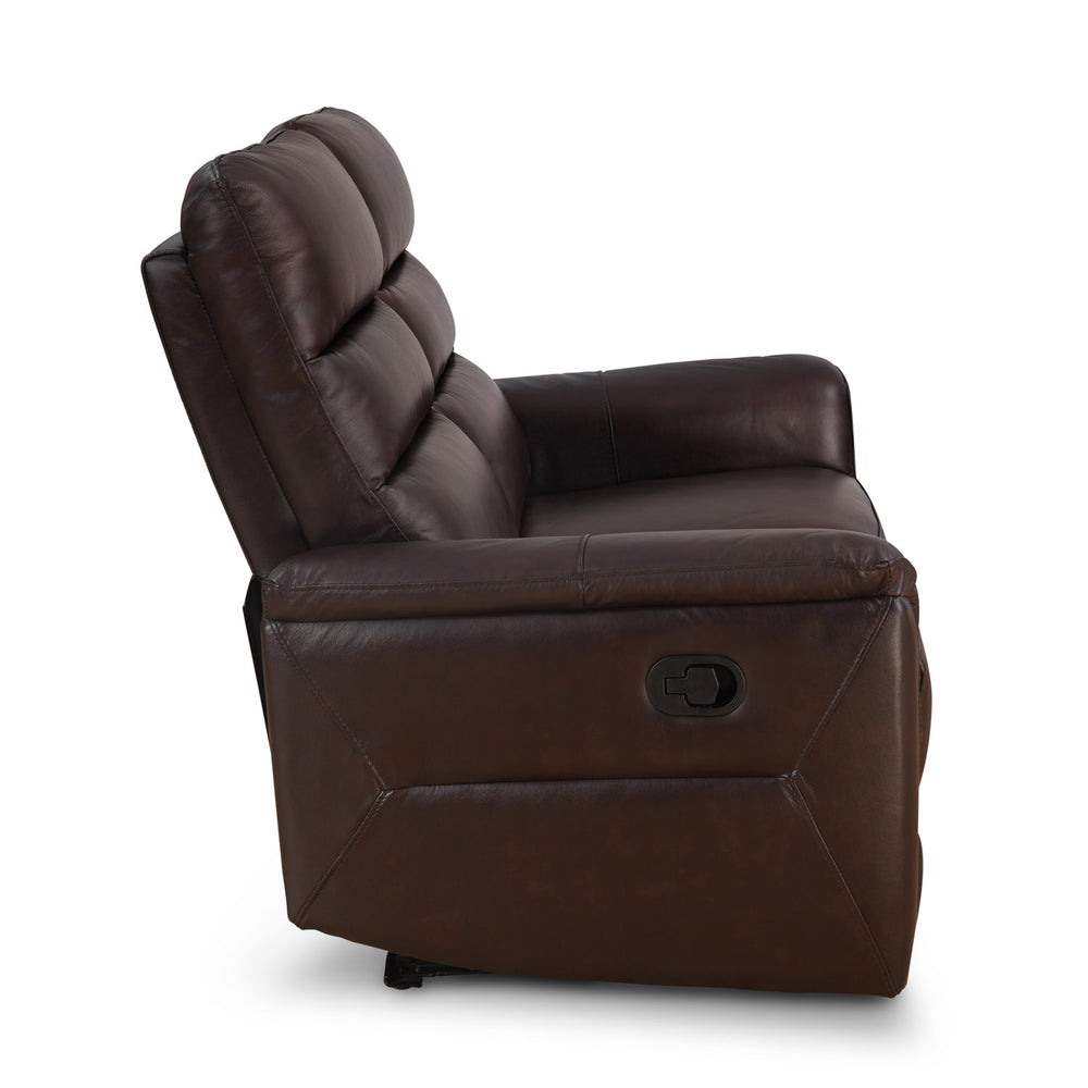 Brandon 2 Seater Manual Recliner (Dark Brown)