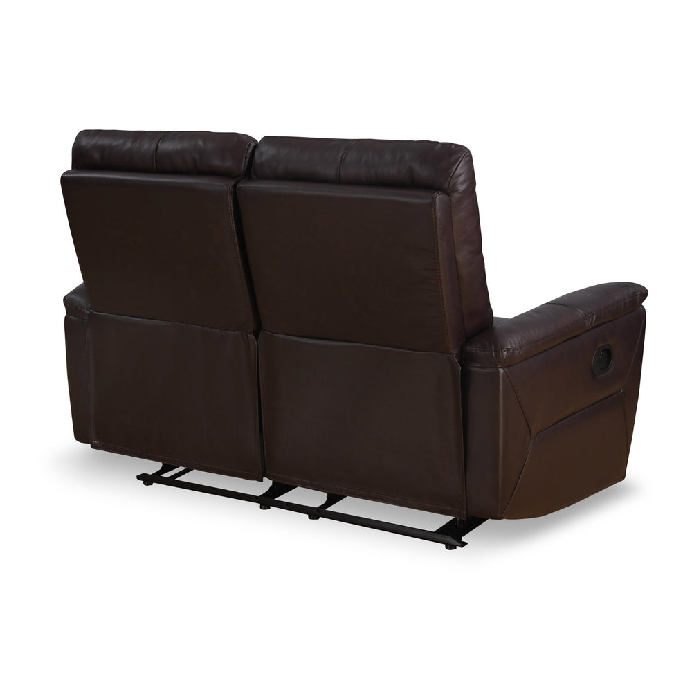Brandon 2 Seater Manual Recliner (Dark Brown)