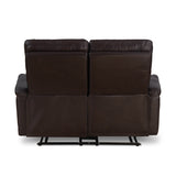 Brandon 2 Seater Manual Recliner (Dark Brown)