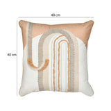Tufting Arch Cotton Cushion Cover- Beige and Grey