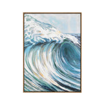 Sea Tides Canvas Wall Painting (Blue & White)