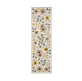 Floral Embroidery Table Runner Small- Beige & Green