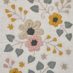 Floral Embroidery Table Runner Small- Beige & Green