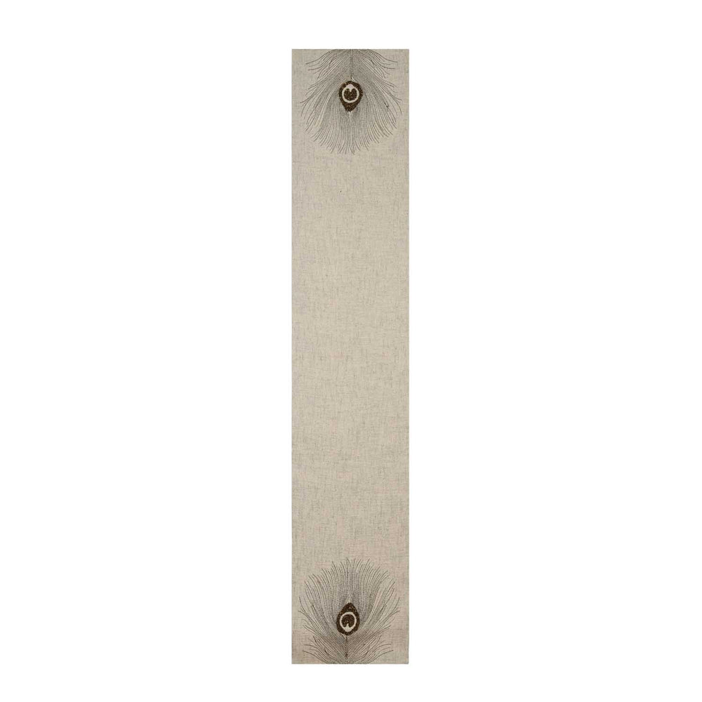 Moorpankh Pattern Table Runner- Beige and Gold