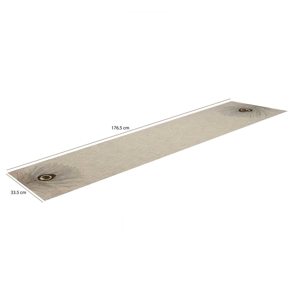 Moorpankh Pattern Table Runner- Beige and Gold