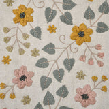 Floral Embroidery Table Runner Large- Beige & Green