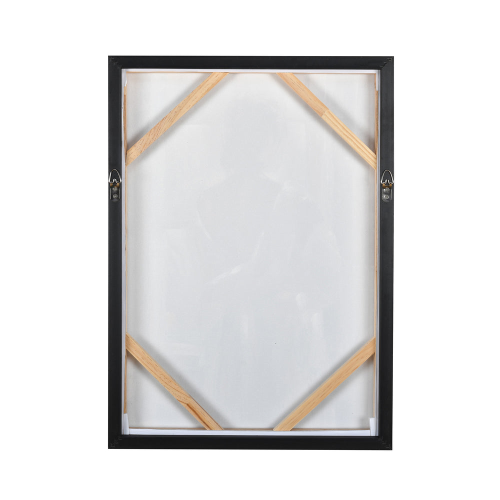 Lady by The Window Canvas Wall Painting (Black & Brown)