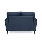 Aiden 2 Seater Leatherette Sofa- Navy Blue