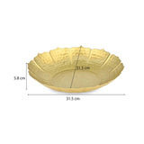 Decorative Lotus Shaped Platter- Gold