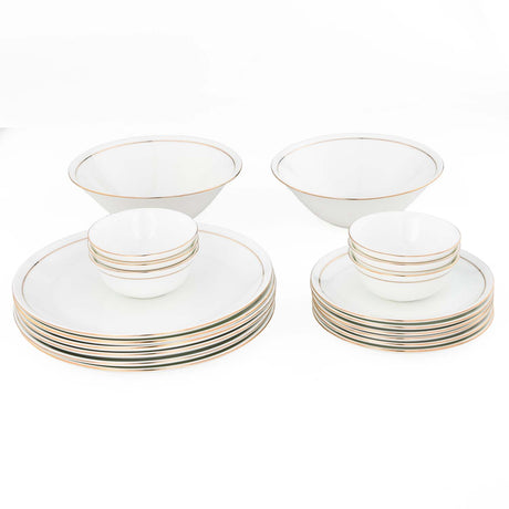 Urmi Porcelain 20 Piece Dinner Set- White