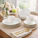 Ripple Porcelain 20 Piece Dinner Set- White