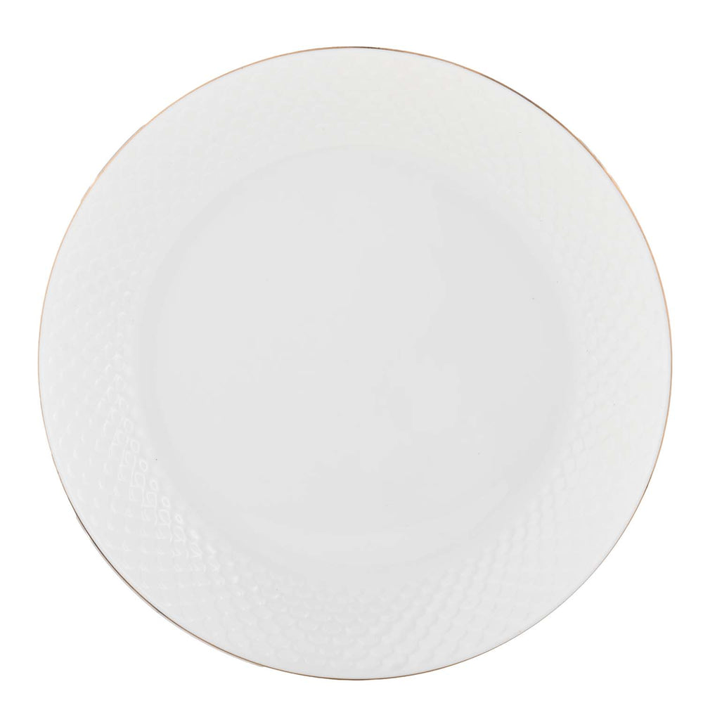 Ripple Porcelain 20 Piece Dinner Set- White