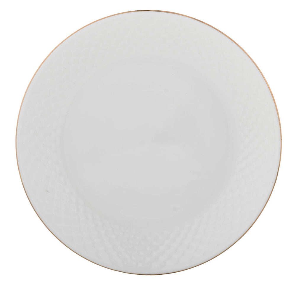 Ripple Porcelain 20 Piece Dinner Set- White