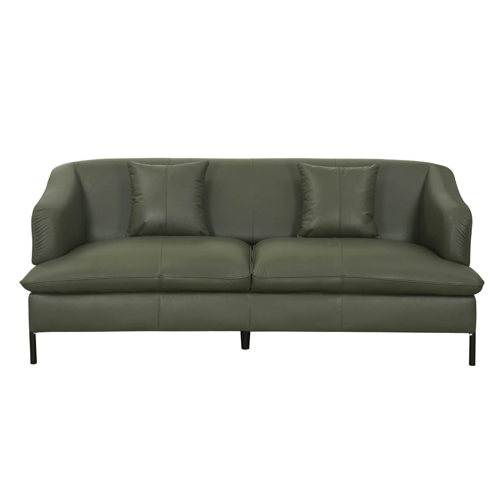 Modena 3 Seater Leather Sofa- Green