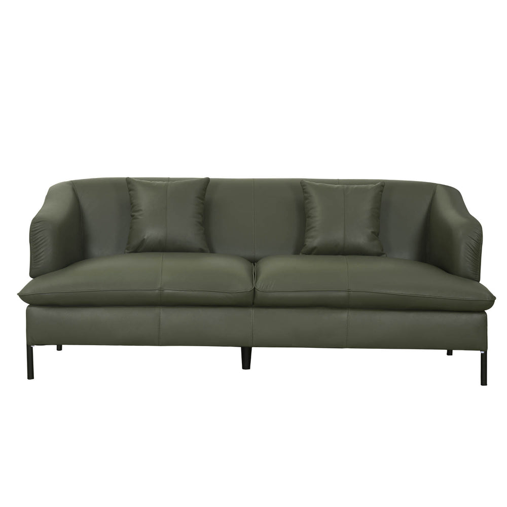 Modena 3 Seater Leather Sofa- Green