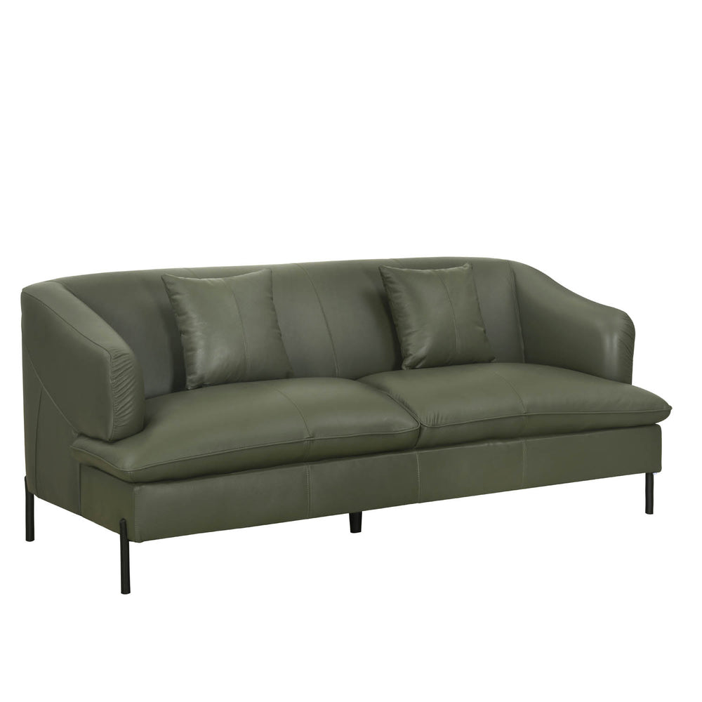 Modena 3 Seater Leather Sofa- Green
