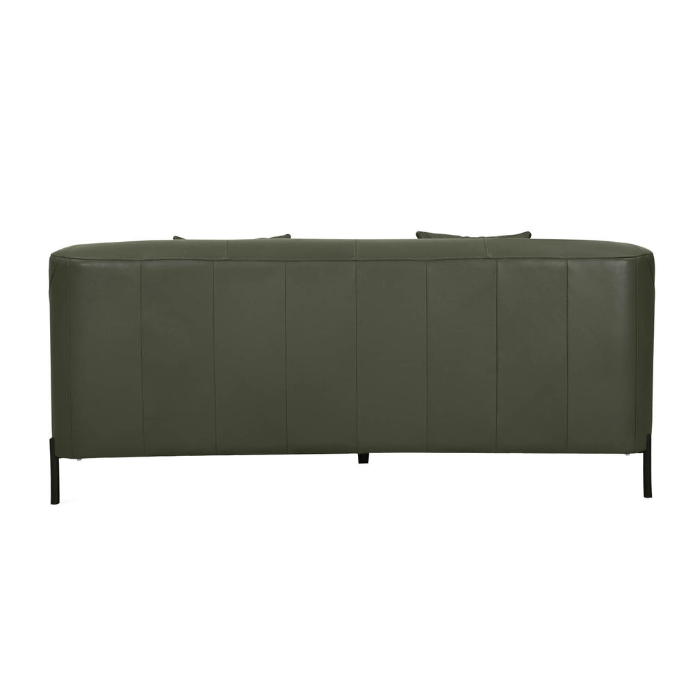 Modena 3 Seater Leather Sofa- Green