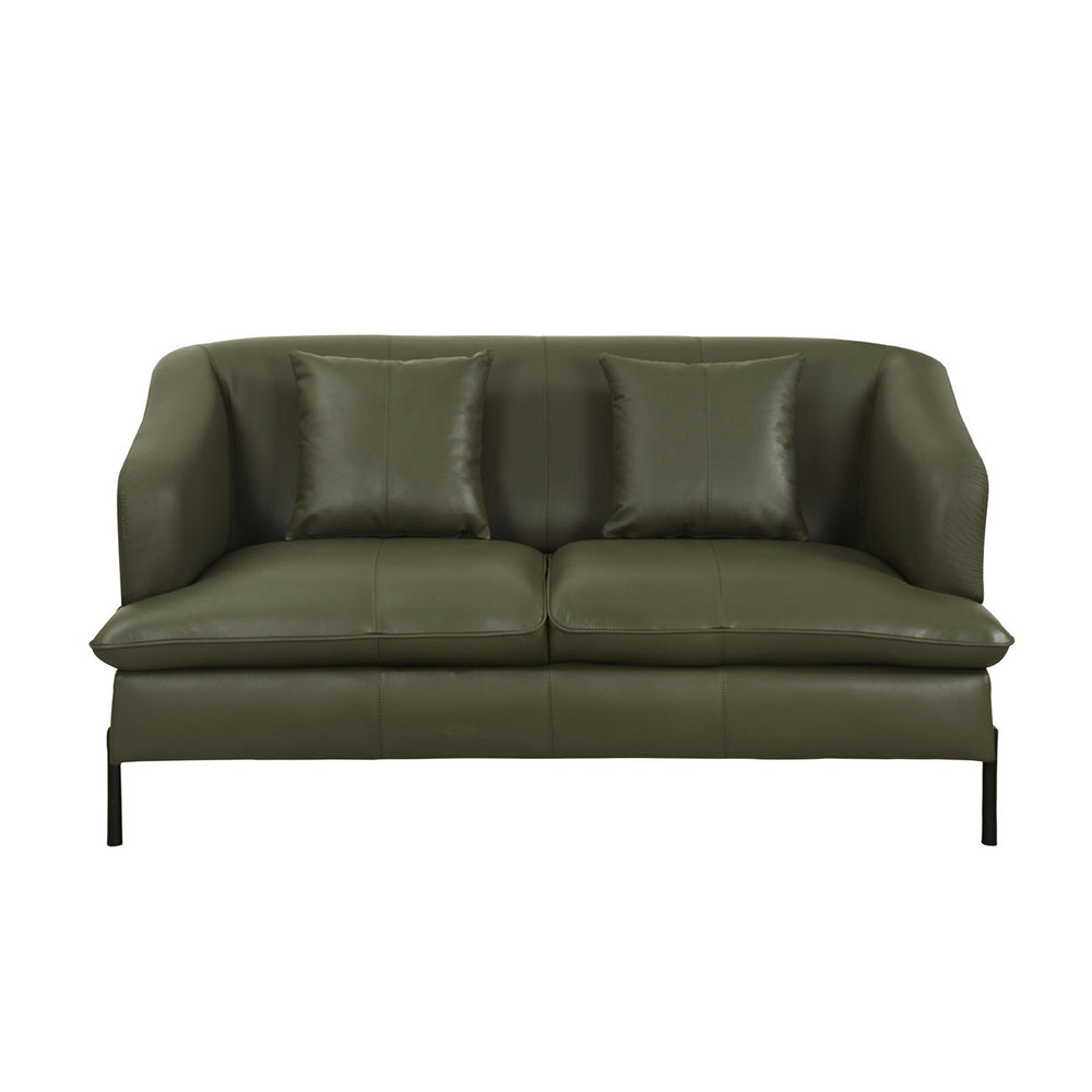 Modena 2 Seater Leather Sofa- Green