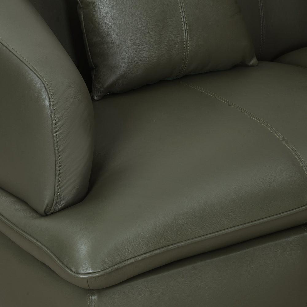Modena 2 Seater Leather Sofa- Green