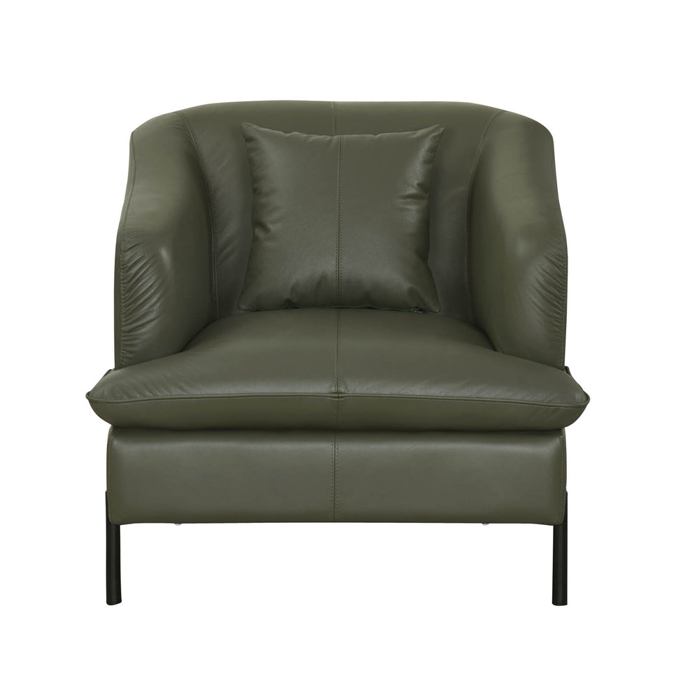 Modena 1 Seater Leather Sofa- Green