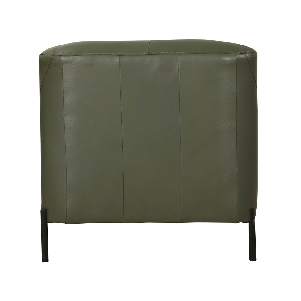 Modena 1 Seater Leather Sofa- Green