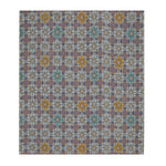 Turkish Stencil Pattern 4 Pieces Polyester Double Bedding Set (Multicolor)
