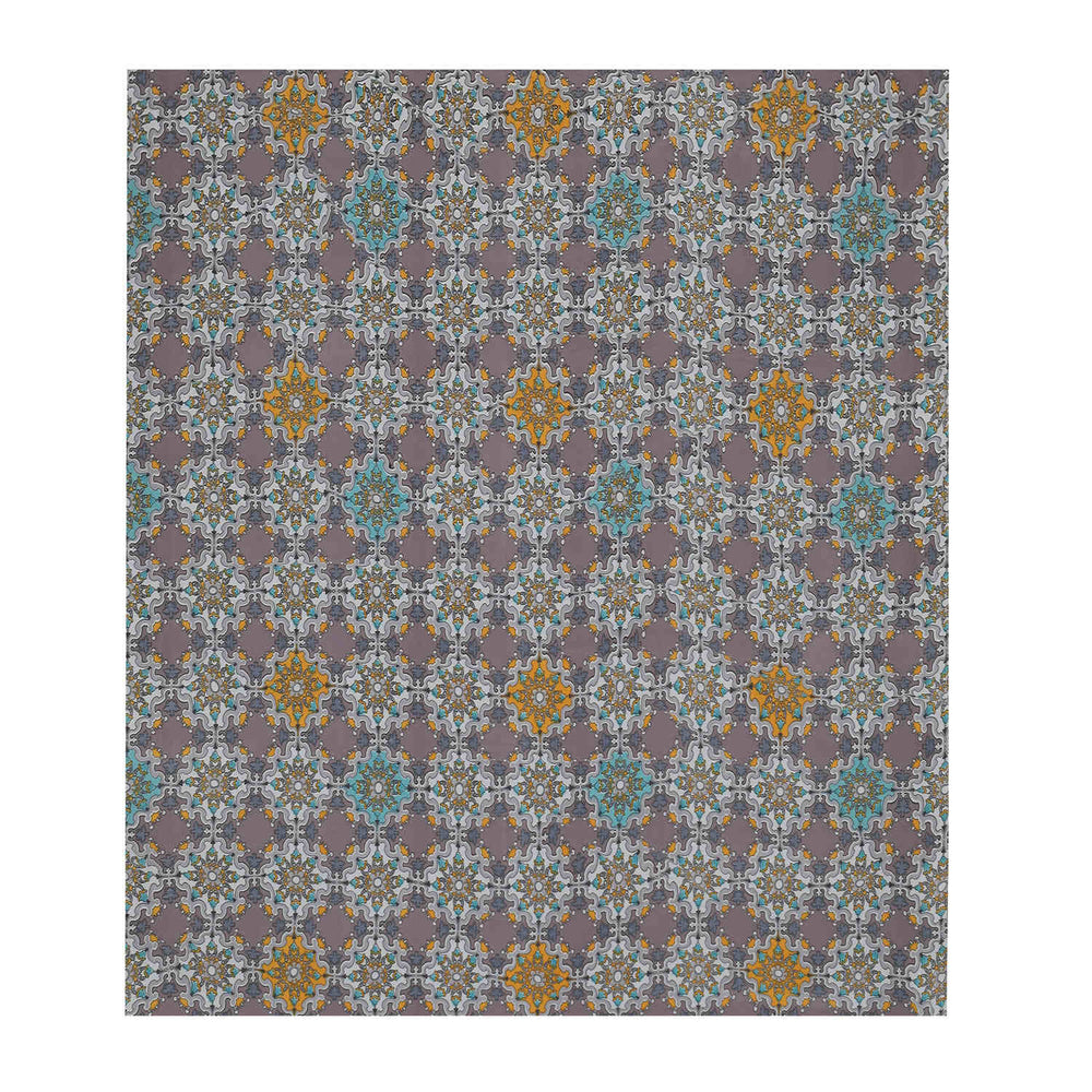 Turkish Stencil Pattern 4 Pieces Polyester Double Bedding Set (Multicolor)