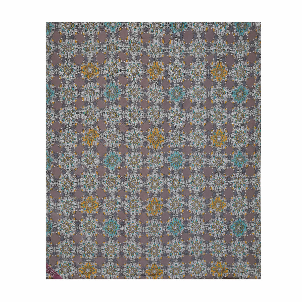 Flat lay view of Turkish Stencil Pattern bedsheet 2
