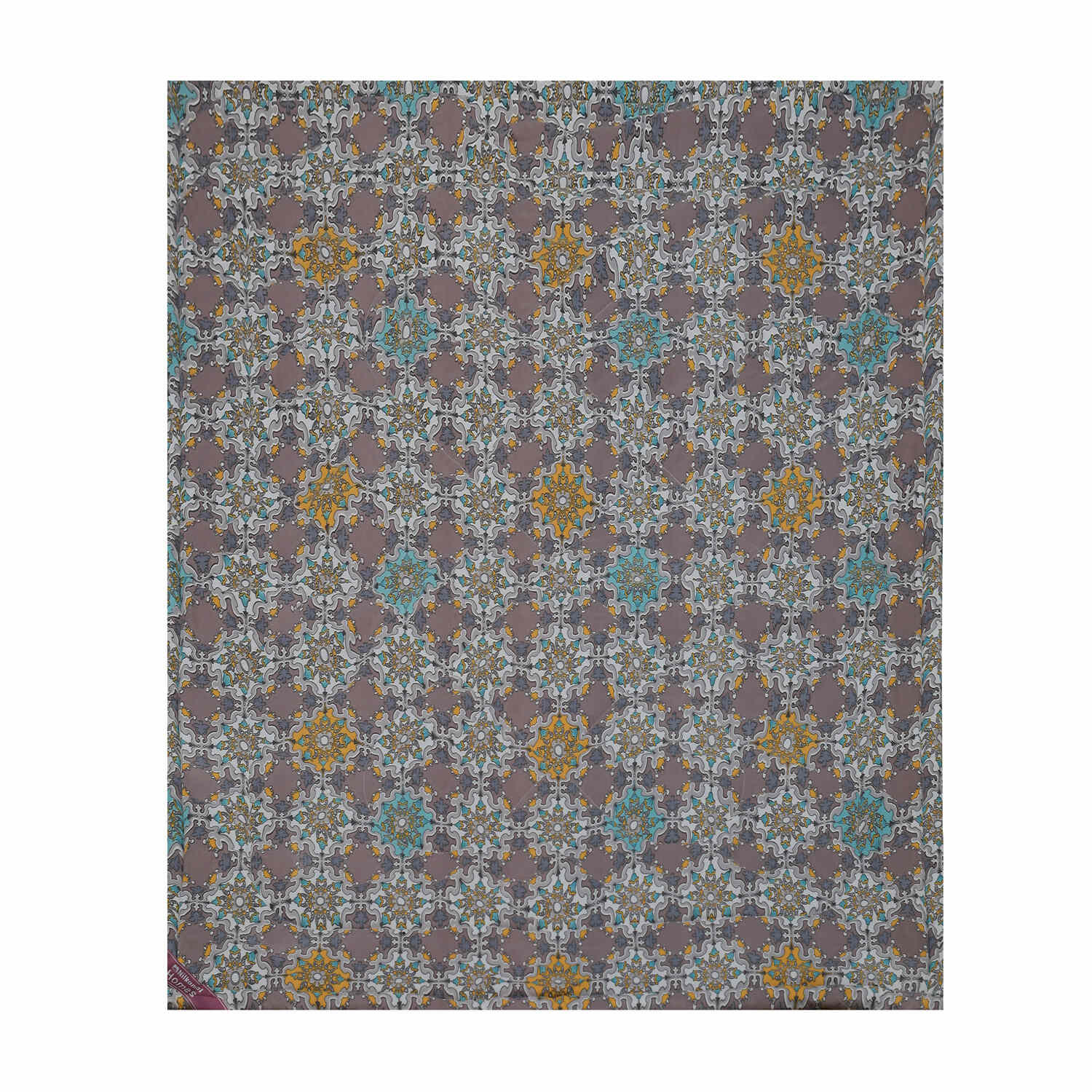 Turkish Stencil Pattern 4 Pieces Polyester Double Bedding Set (Multicolor)