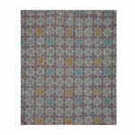 Turkish Stencil Pattern 4 Pieces Polyester Double Bedding Set (Multicolor)