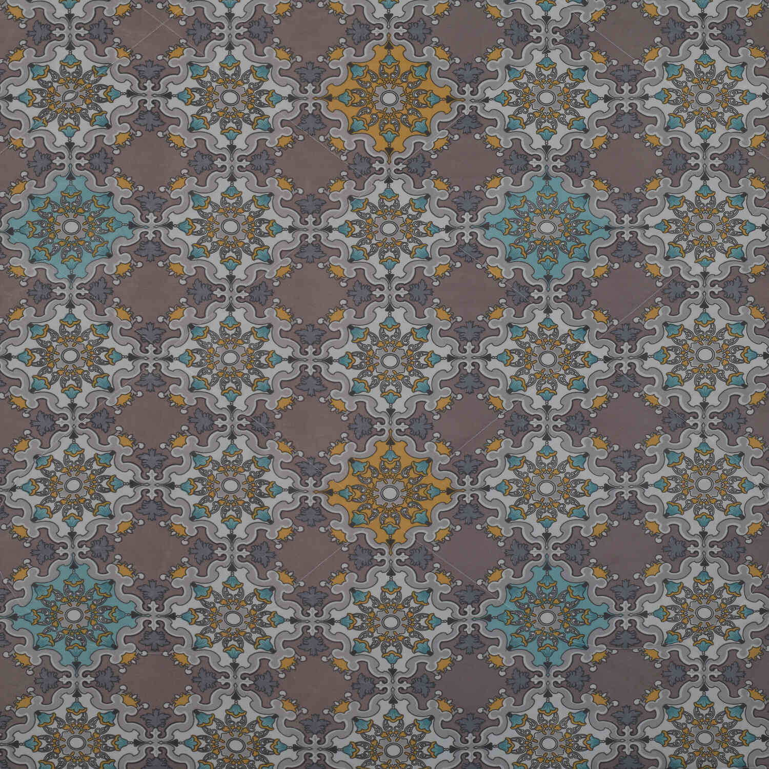 Turkish Stencil Pattern 4 Pieces Polyester Double Bedding Set (Multicolor)