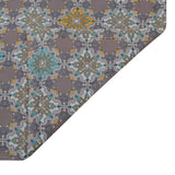 Close-up view of a folded Turkish Stencil Pattern bedsheet right side view 2